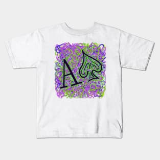 Ace of Spade Skribbles Kids T-Shirt